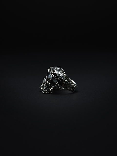 Engraved Calvary Skull Ring COOTIE-